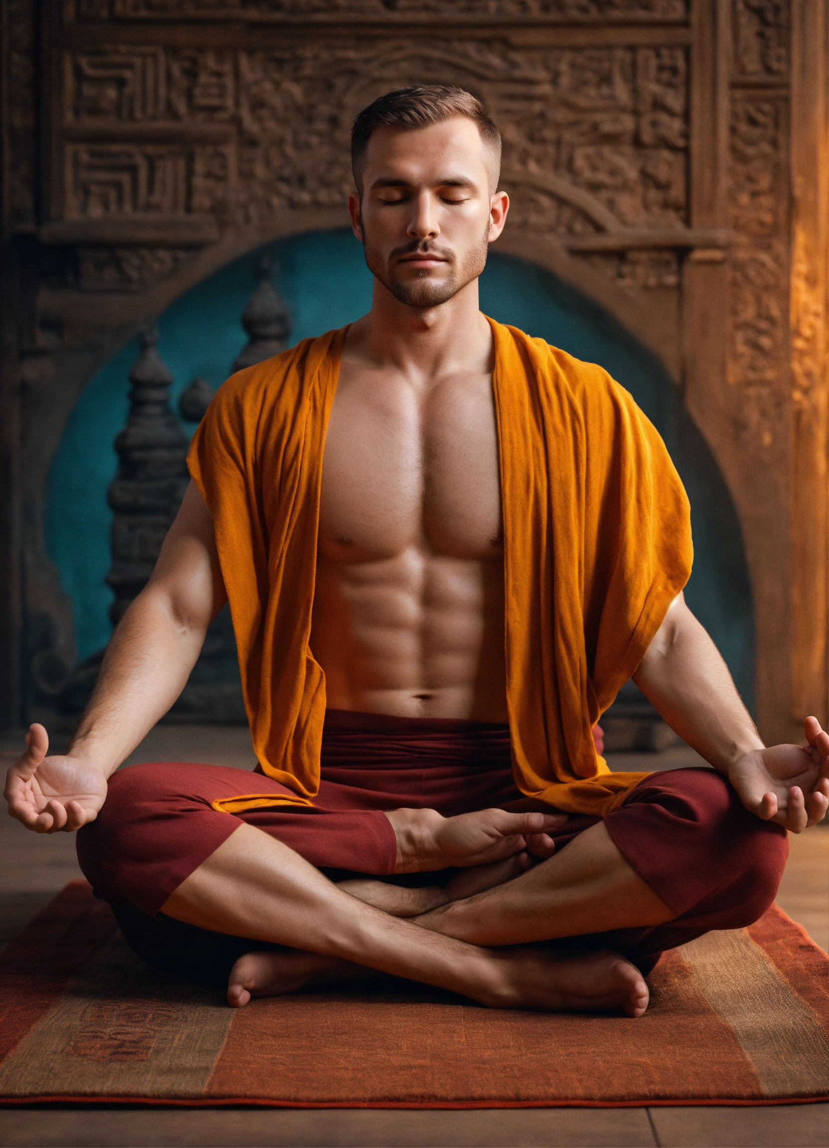 man meditating